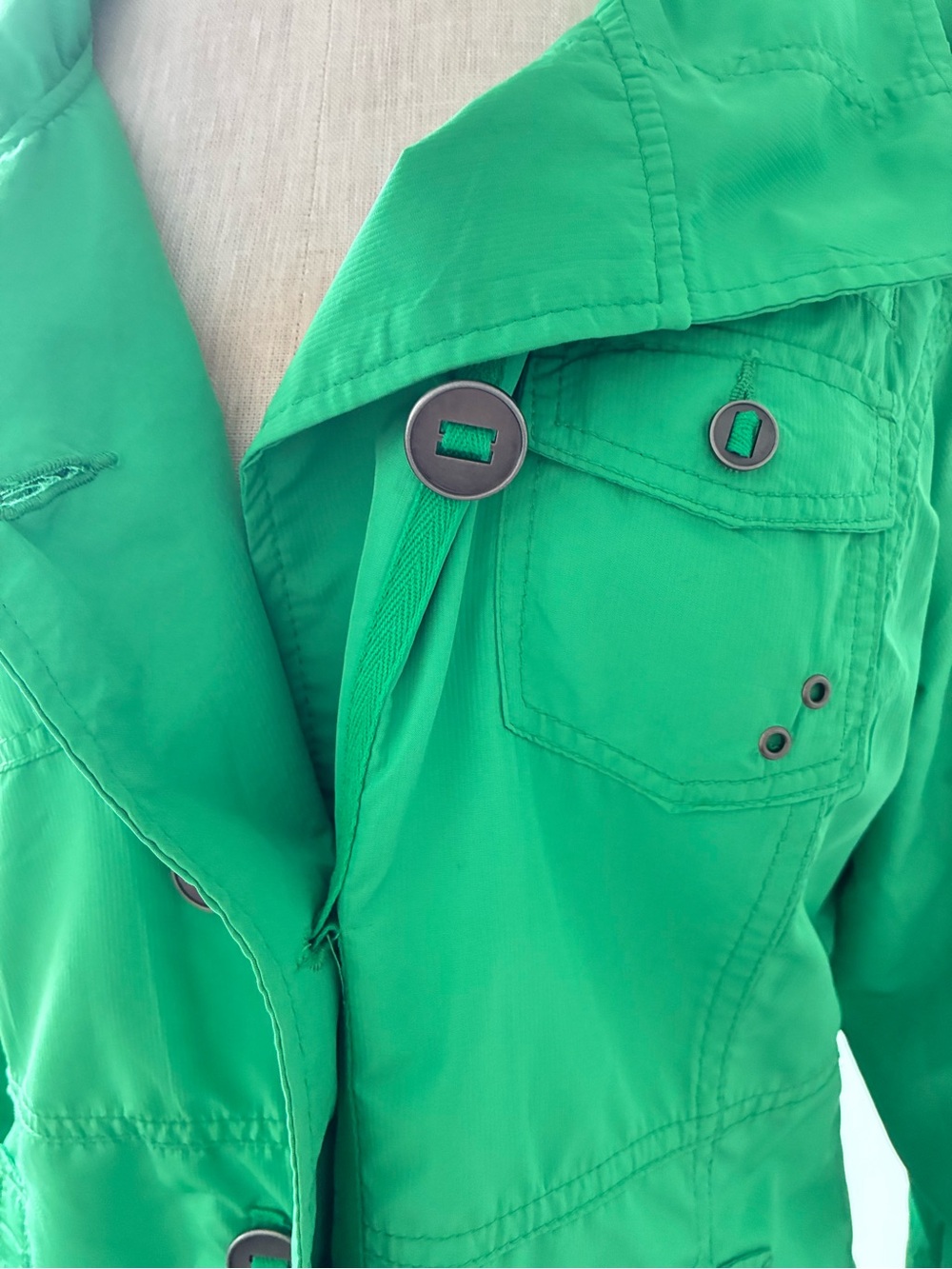Hurley Women's Green Double Breasted Utility Jacket - Picture 5 of 11